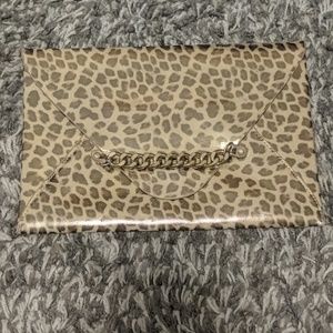 Leopard print Mud Pie clutch